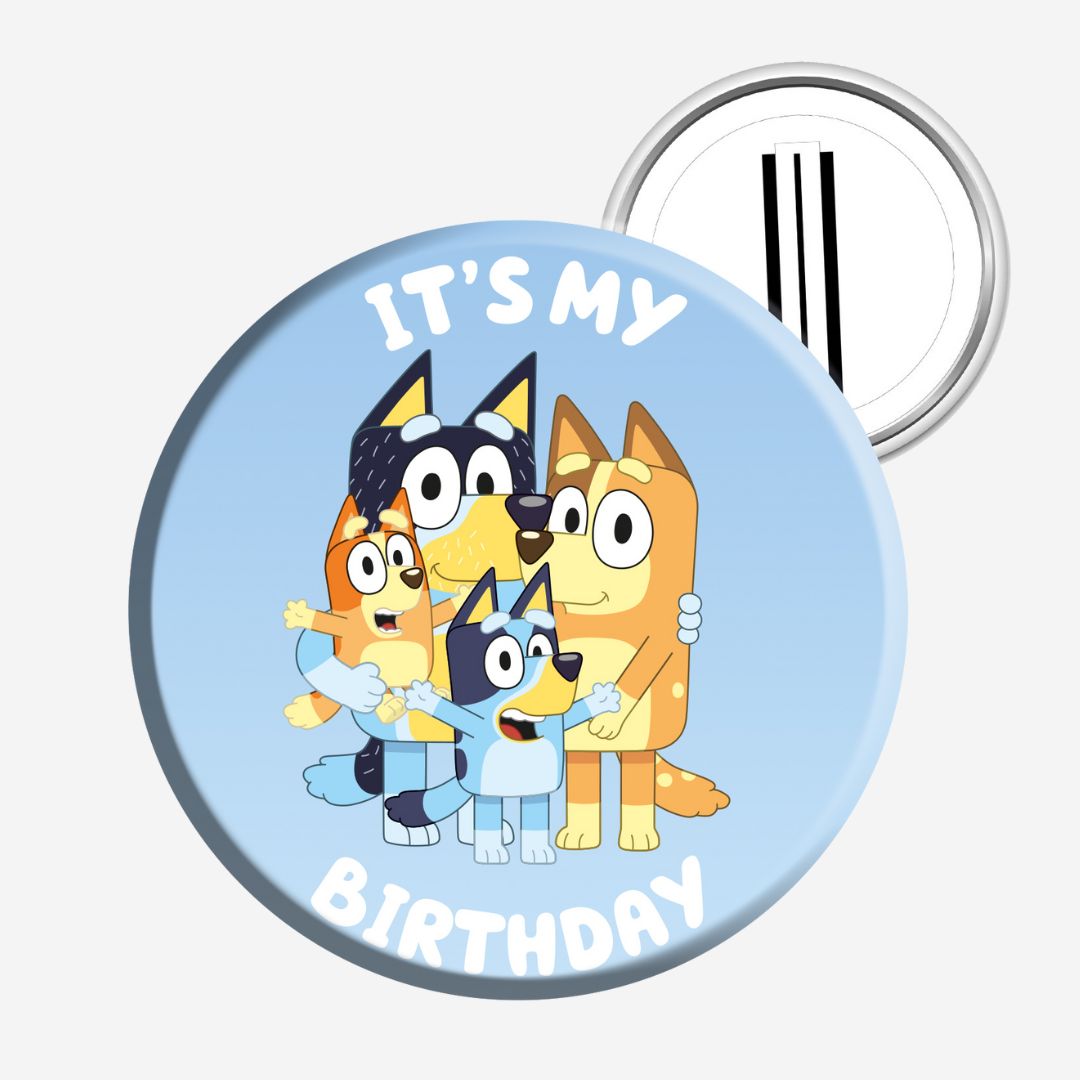 Bluey Birthday Badge