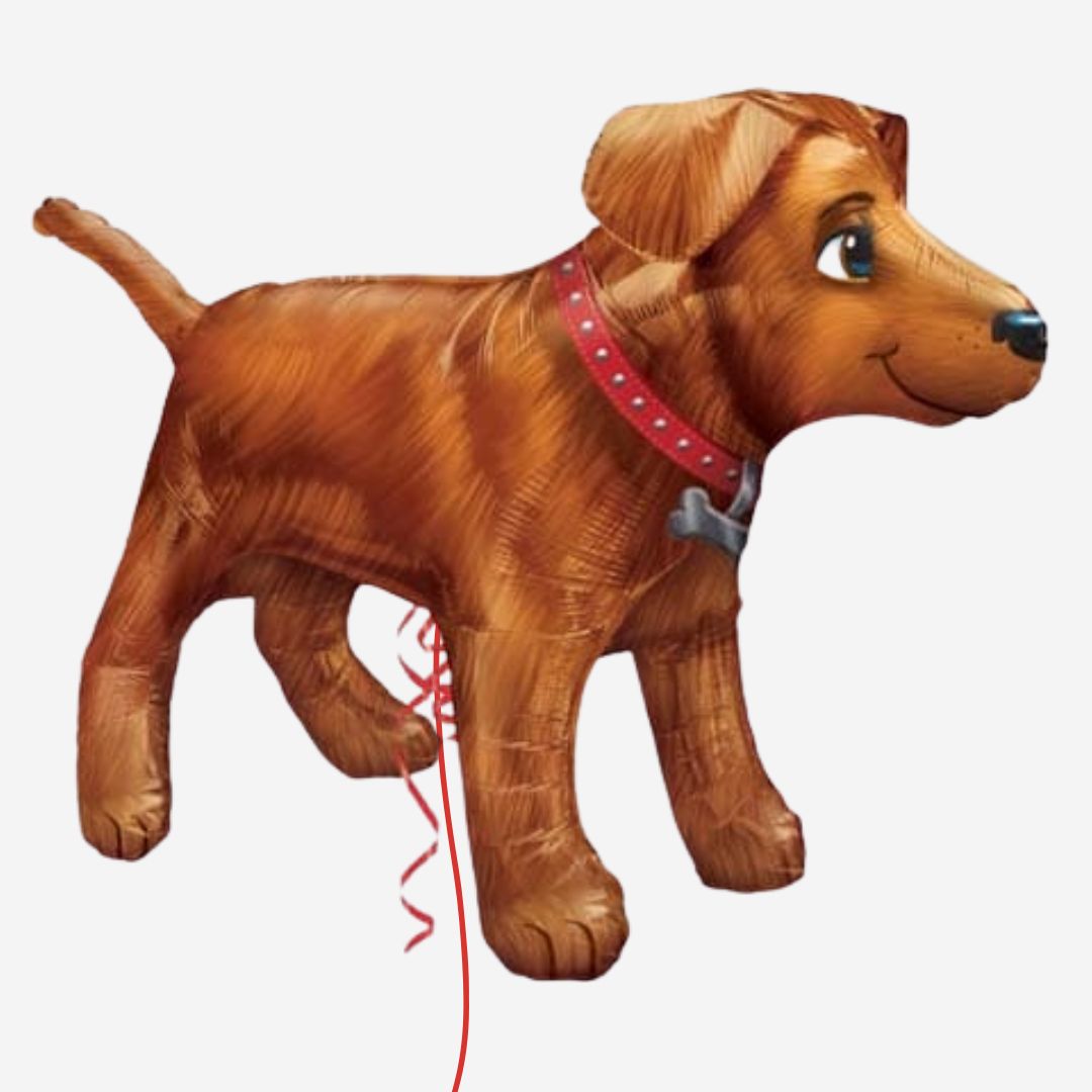 Golden Dog Ultrashape Inflated Balloon