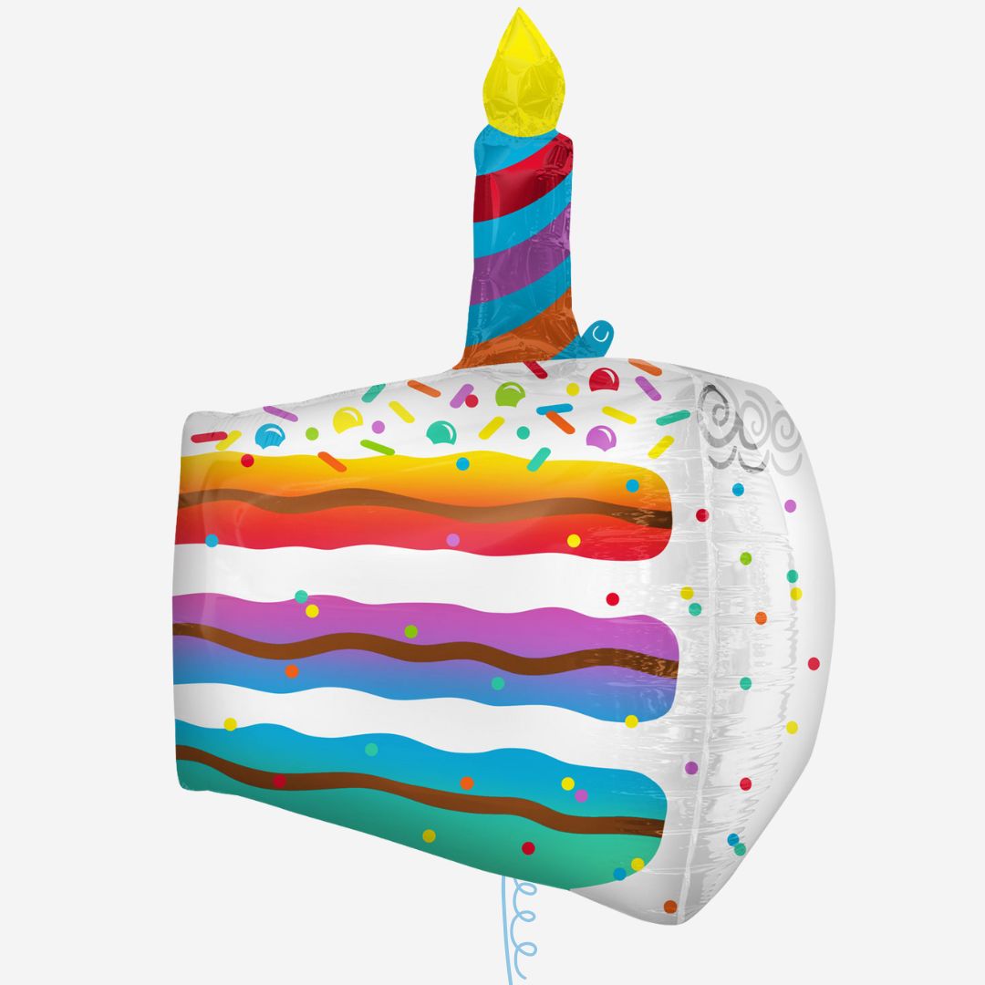 Cake Slice Ultrashape Inflated Foil Balloon