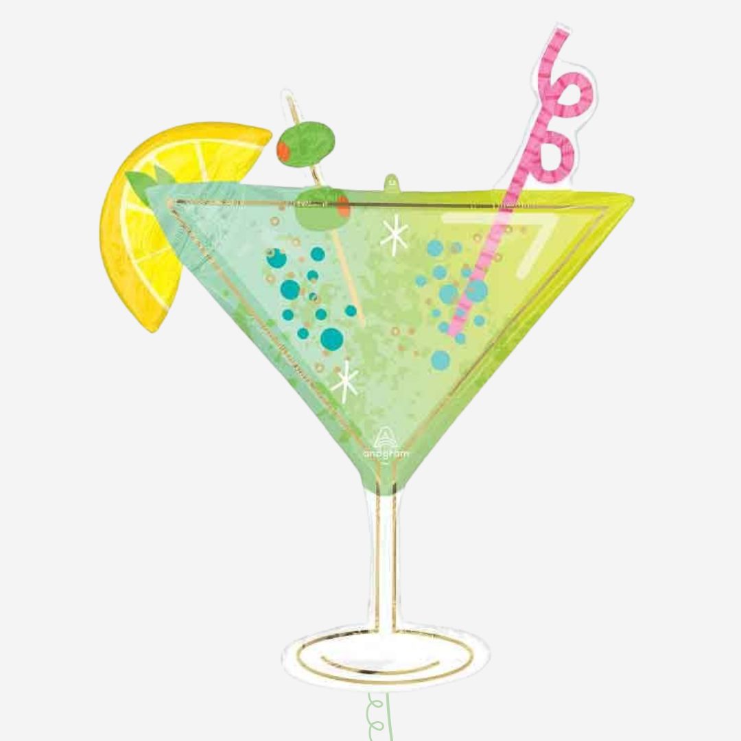 Cocktail Surprise Supershape Inflated Foil Balloon