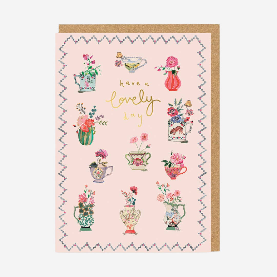 Have a Lovely Day Vases Cath Kidston Greeting Card