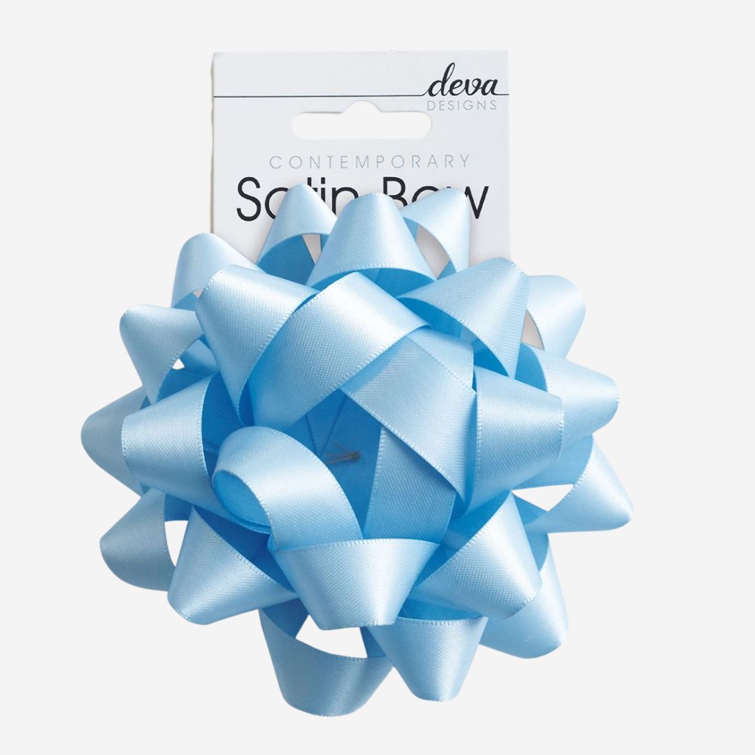 Soft Blue Silk Bow