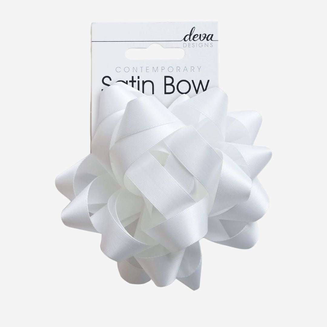White Satin Bow