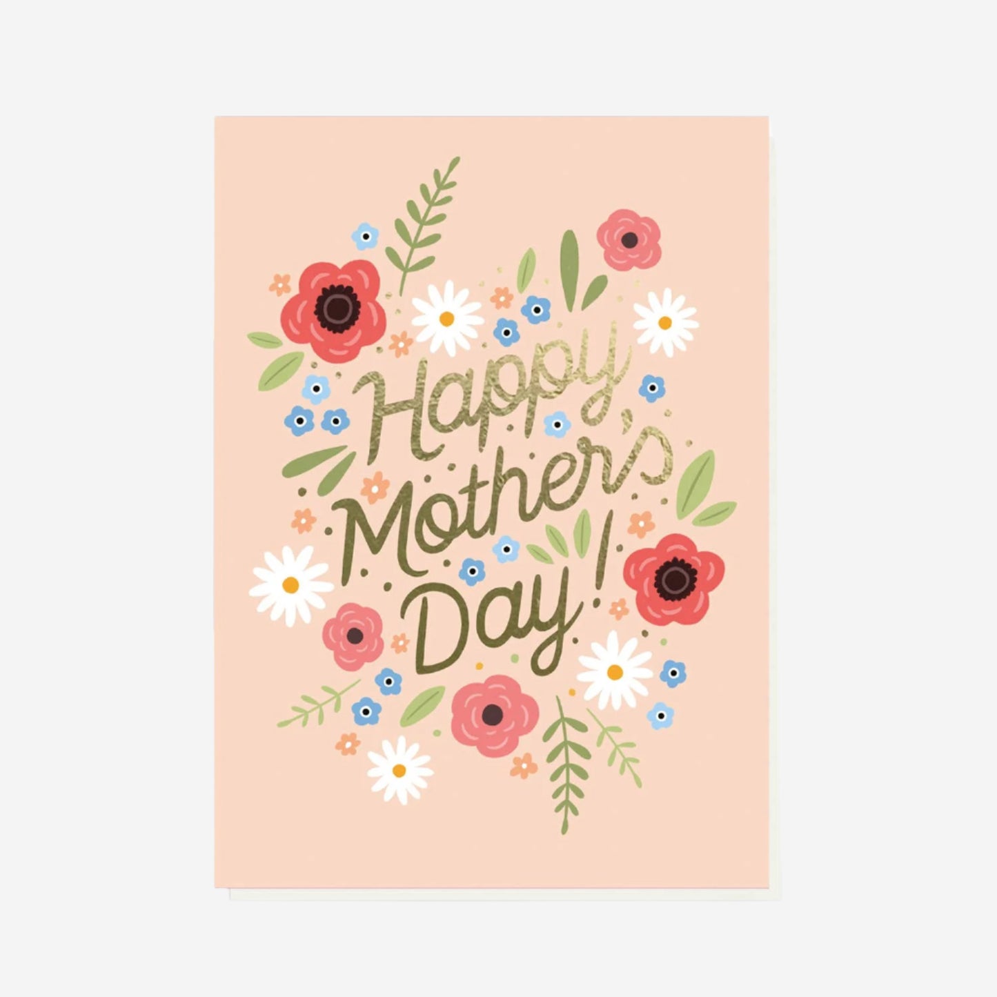 Peach floral Mother's Day Card