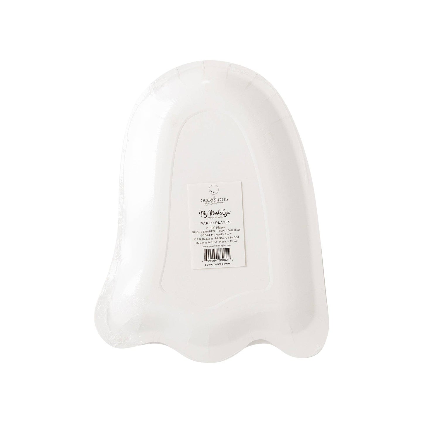 Little Ghoul Pink Ghost Paper Plate