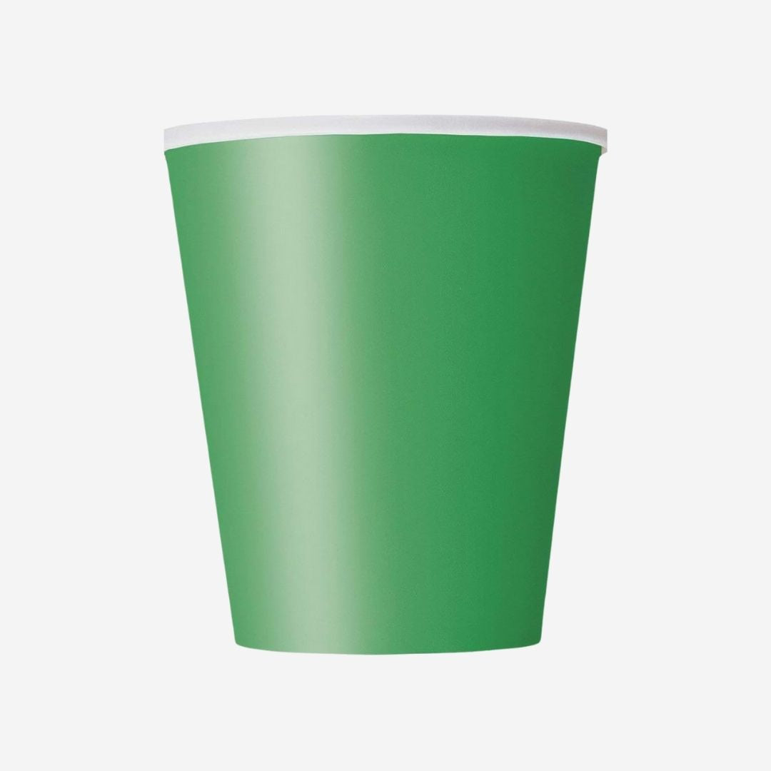 Emerald Green Paper Cups (14 Pack)