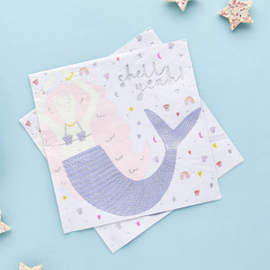Enchanted Magical Mermaid Paper Party Napkins
