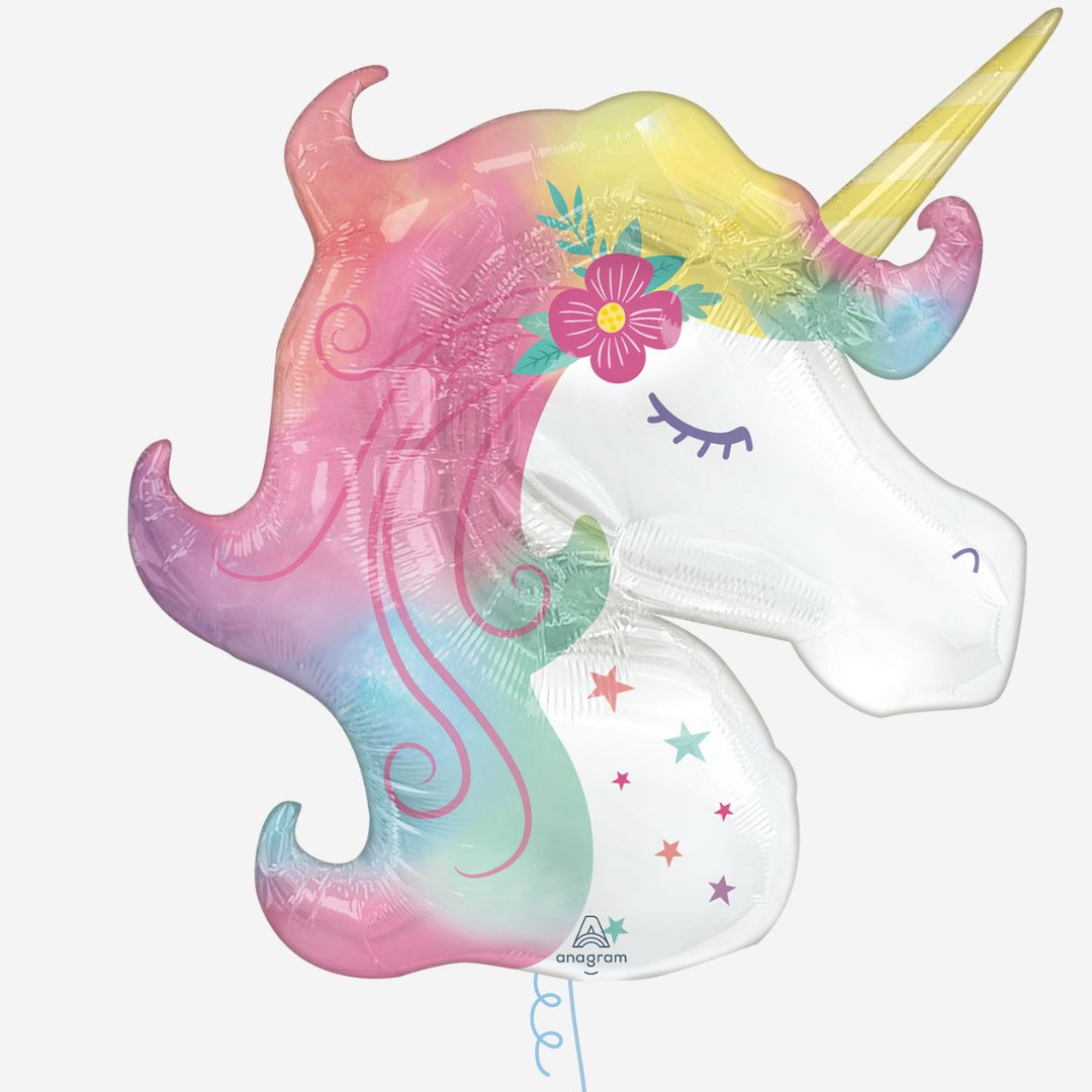Enchanted Unicorn Pastel Inflated Foil Balloon