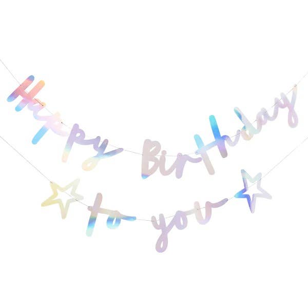 Iridescent 'Happy Birthday To You' Banner 4M
