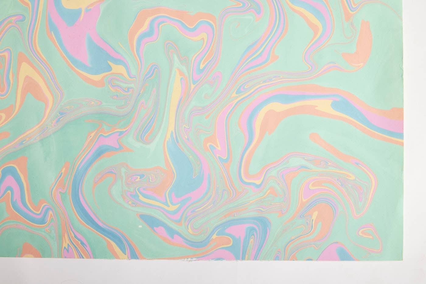 Hand Marbled Wrapping Paper Sheets - Pastel Punch