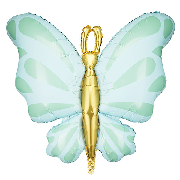 Mint Green Butterfly Shape Inflated Foil Balloon