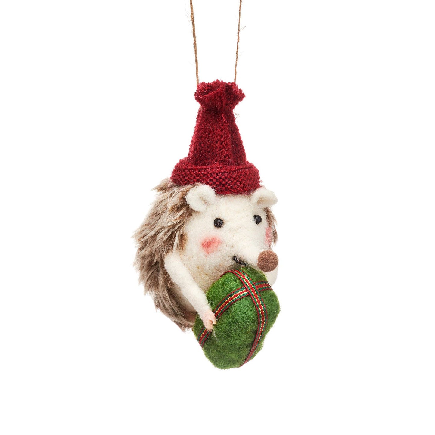 Festive Hedgehogs Felt Hanging Decoration- Assorted
