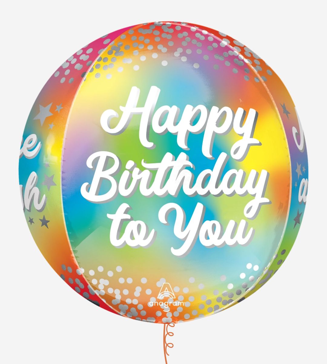 Glitz Birthday Inflated Orbz Foil Balloon