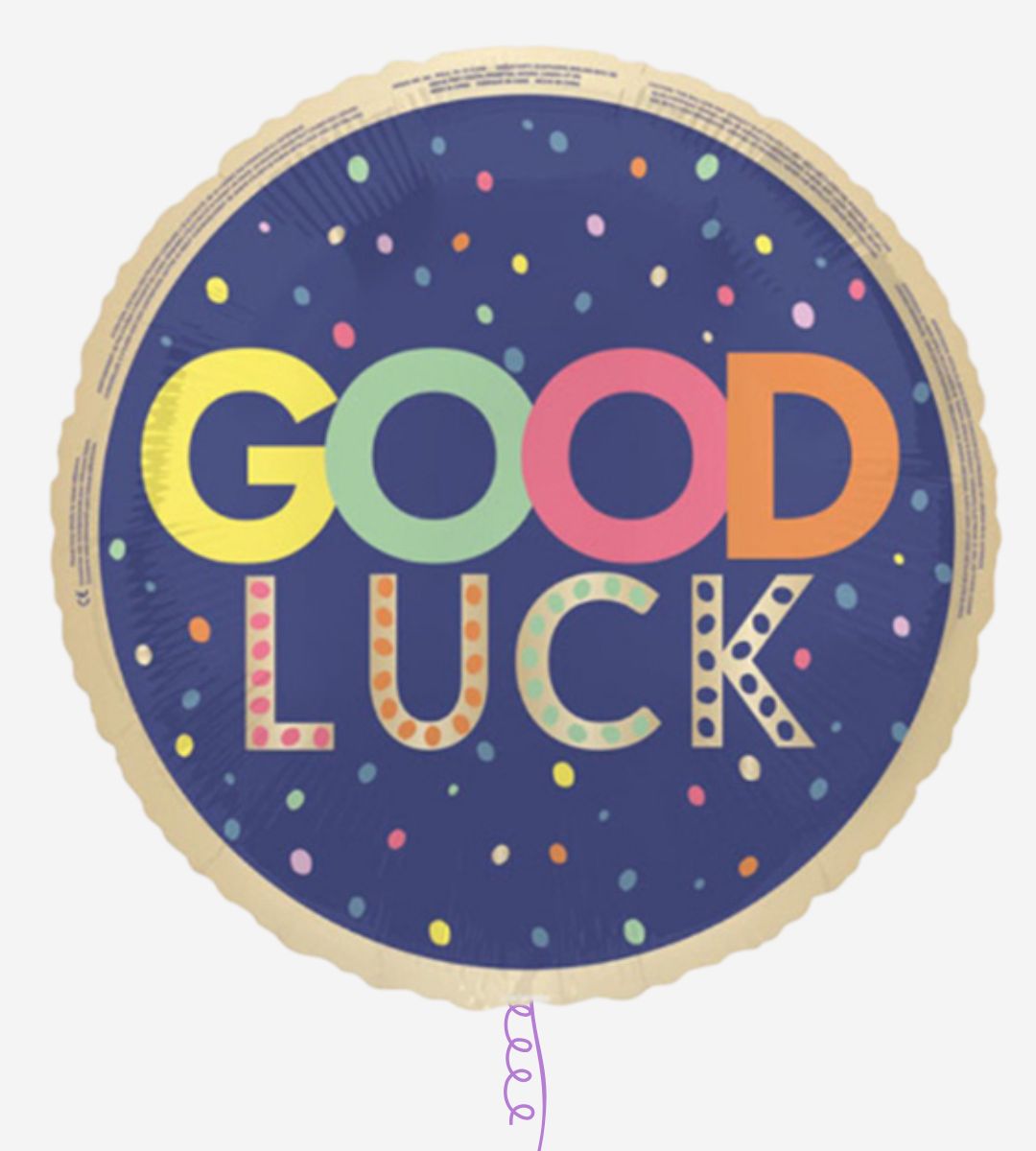 Dots Good Luck Inflated Foil Balloon