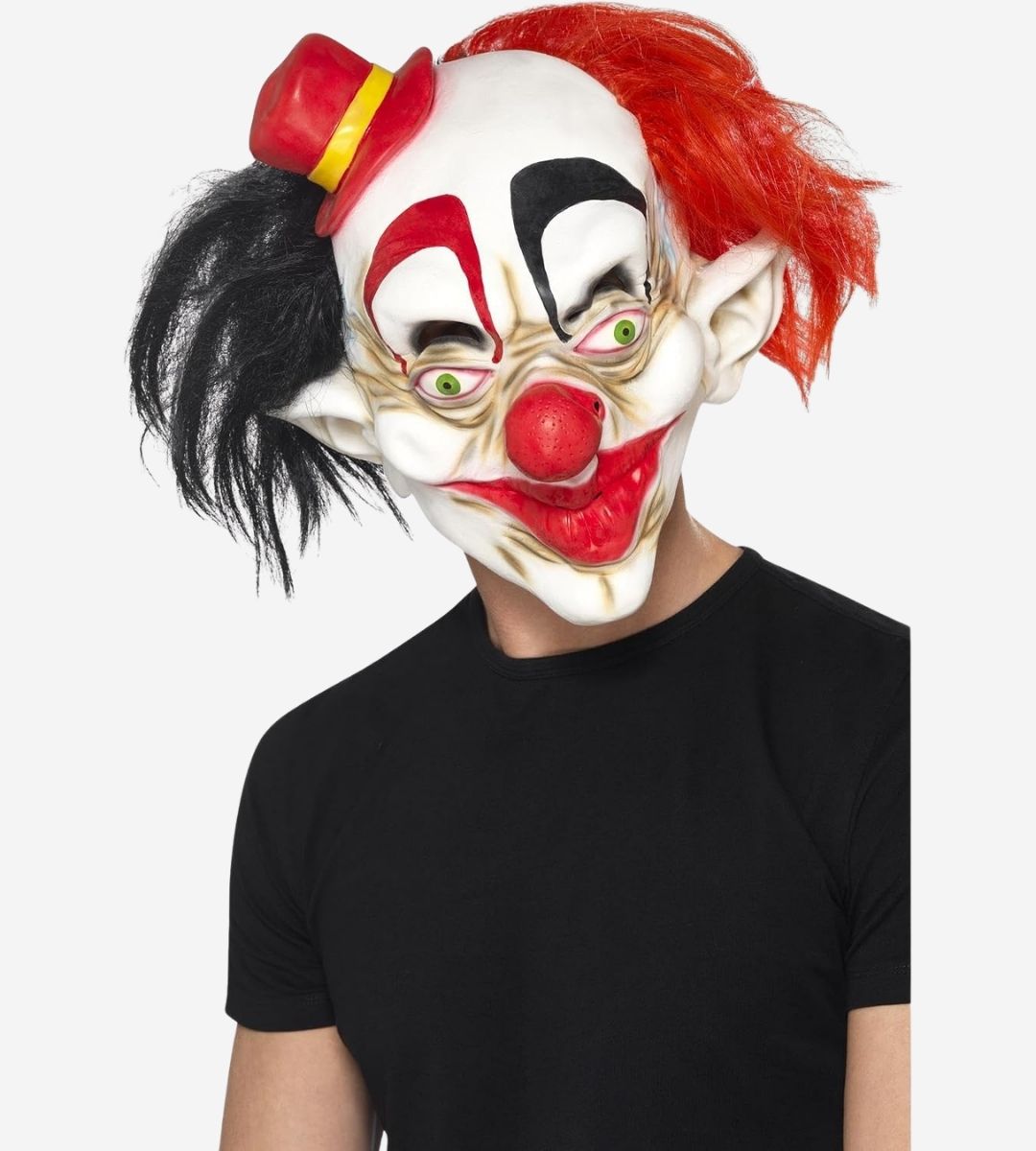 Black and Red Creepy Clown Mask