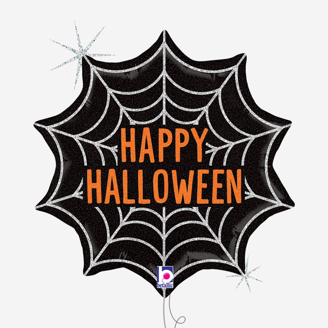 Halloween Spider Web Inflated Balloon