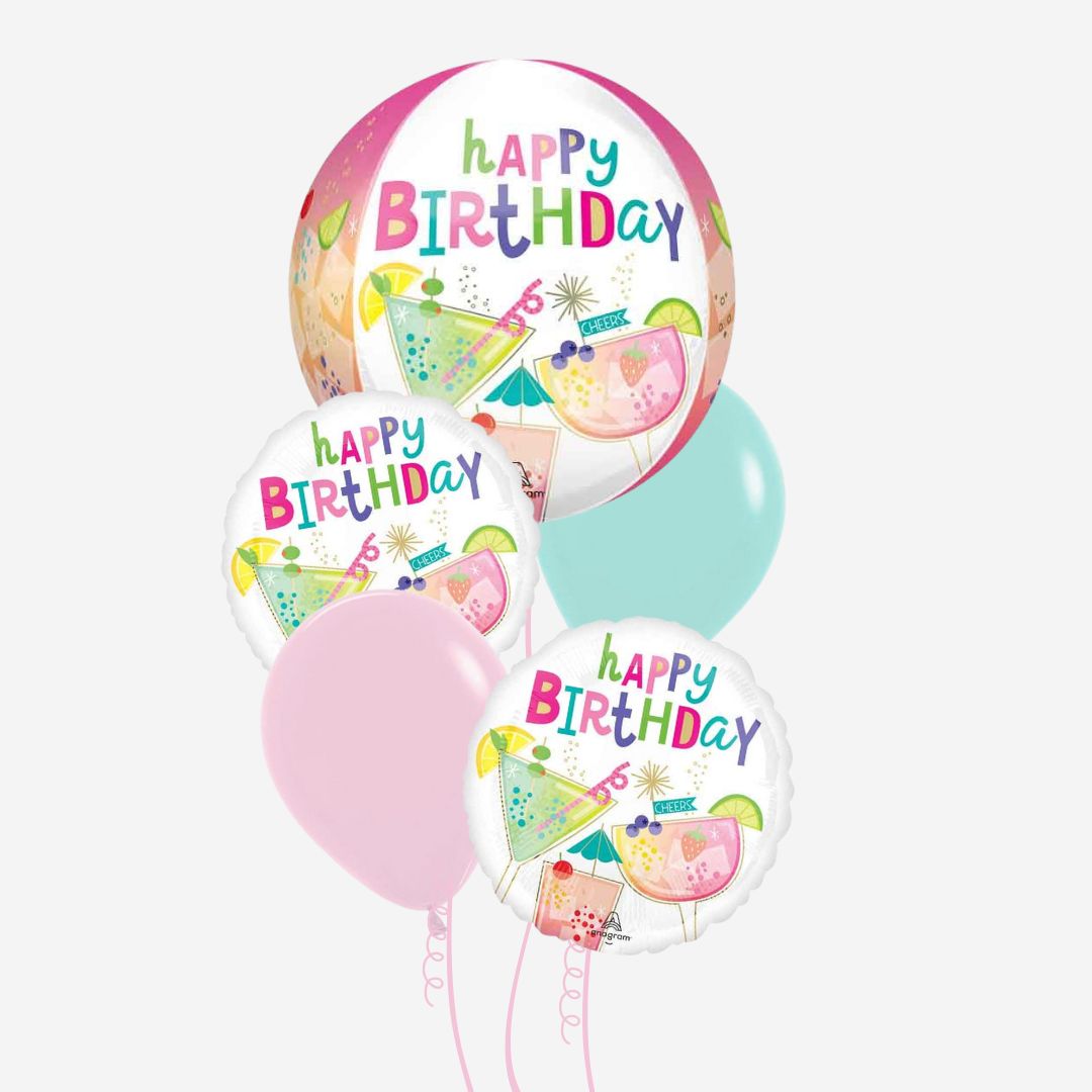 Cocktail Surprise Orbz Inflated Balloon Bouquet