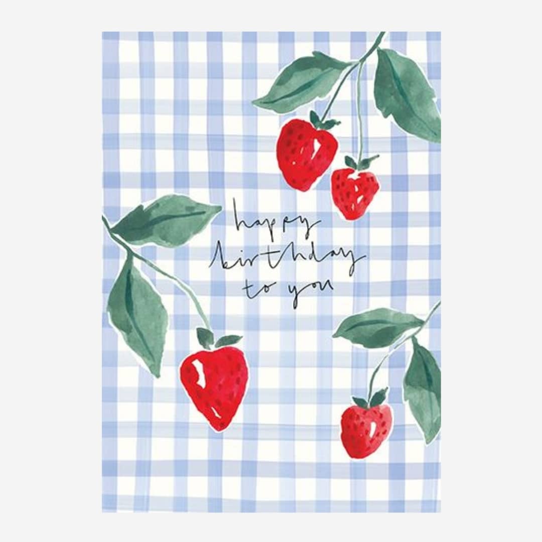 "Happy Birthday to You" Birthday Card Strawberries