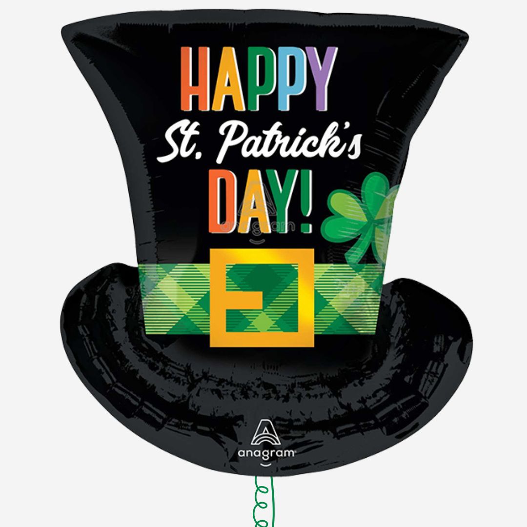 St Patrick's Day Top Hat Inflated Foil Balloon