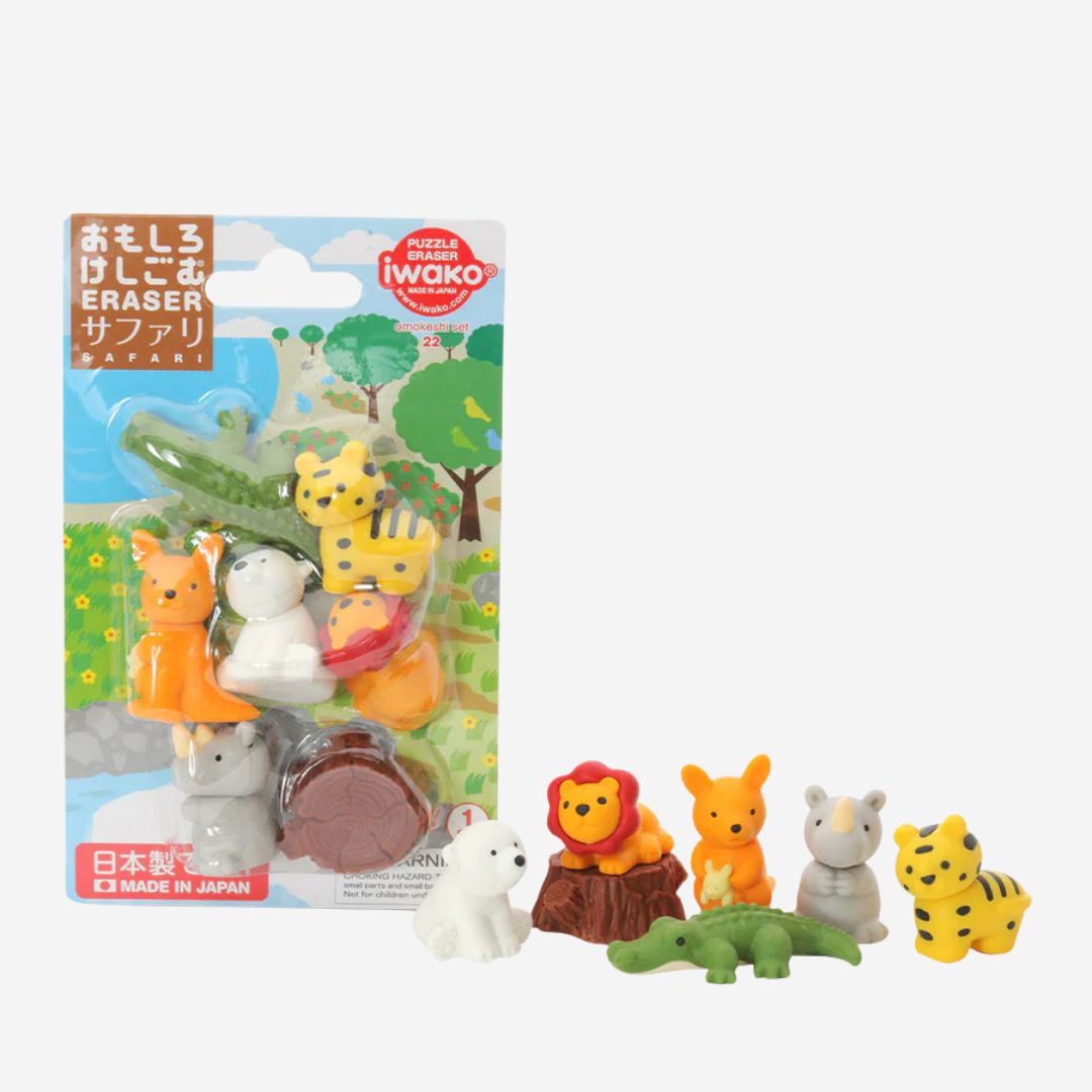 Iwako Safari Puzzle Erasers