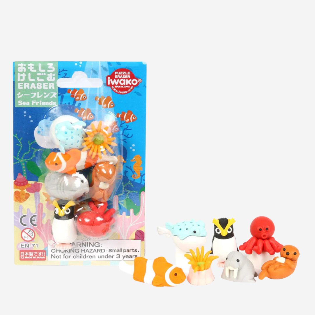 Iwako Sea Friends Puzzle Erasers