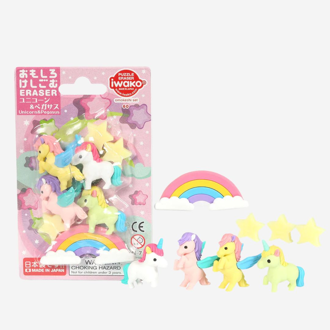 Iwako Unicorn Puzzle Erasers