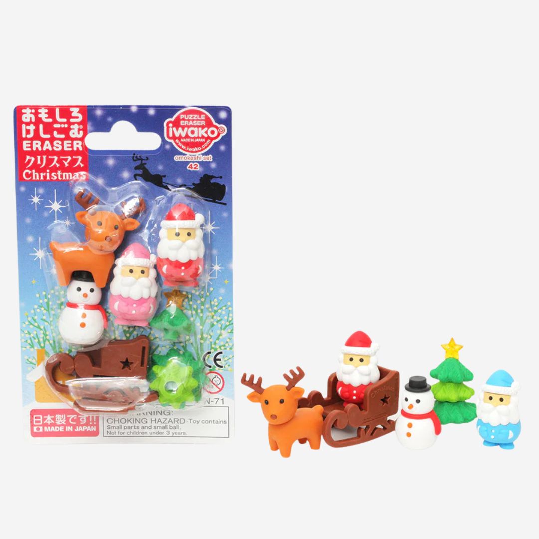 Iwako Christmas Puzzle Erasers