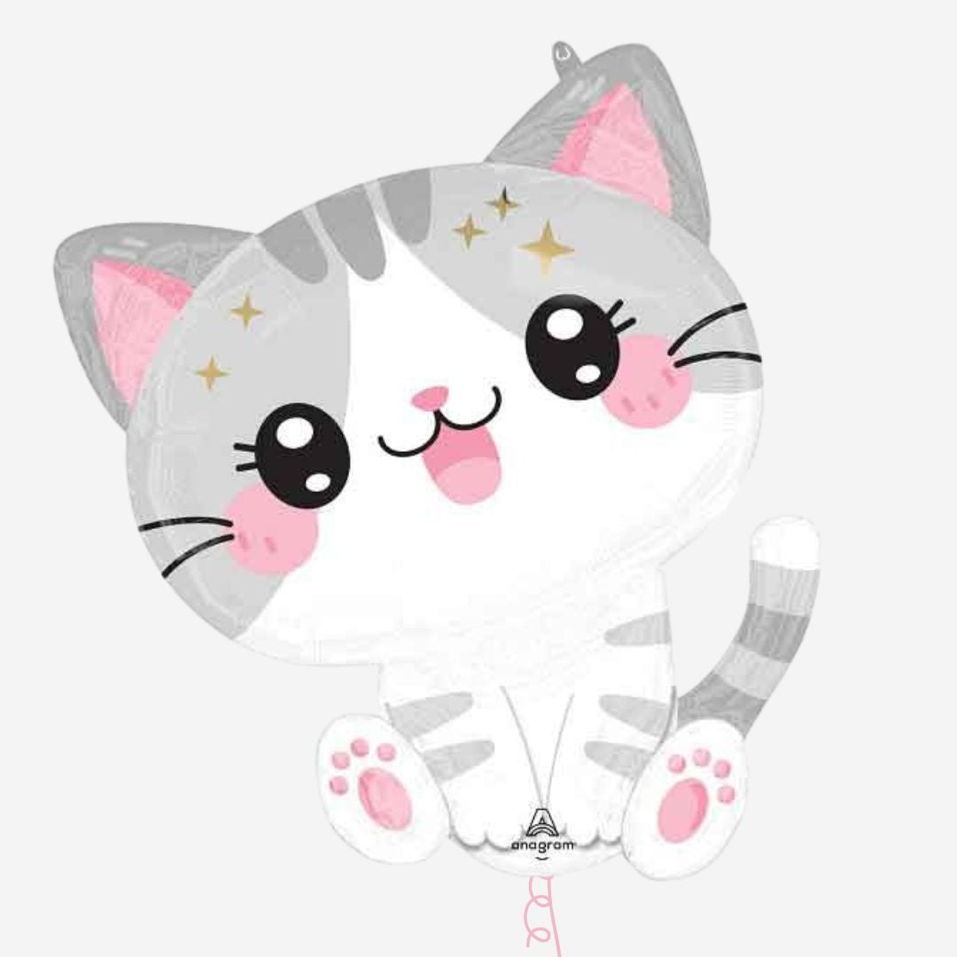 Kawaii Kitty Supershape Inflated Foil Balloon