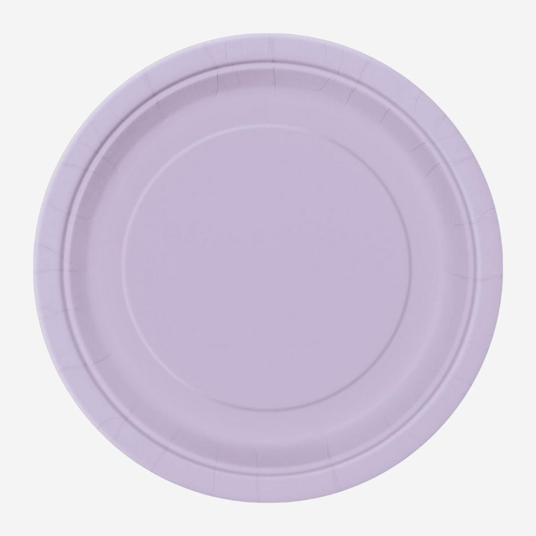 Lavender Paper Plates - Pack of 16