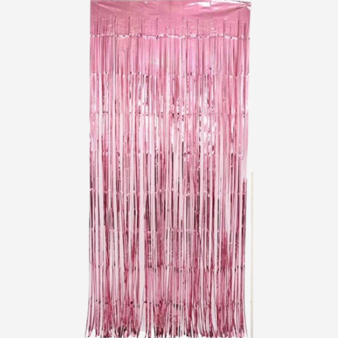 Metallic Light Pink Door Curtain Backdrop