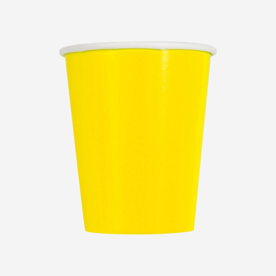 Neon Yellow Paper Cups (14 Pack)