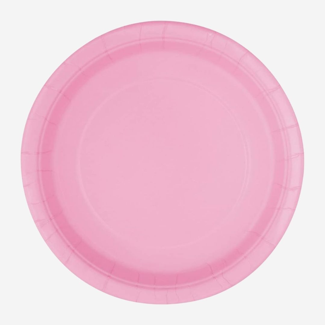 Lovely Pink Paper Plates - Pack of 16