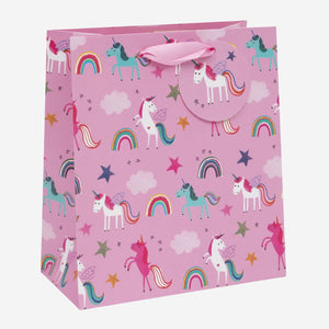 Medium Pink Unicorn Gift Bag