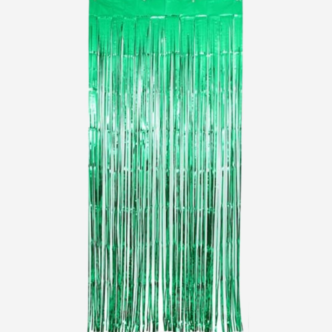 Metallic Green Foil Door Curtain Backdrop