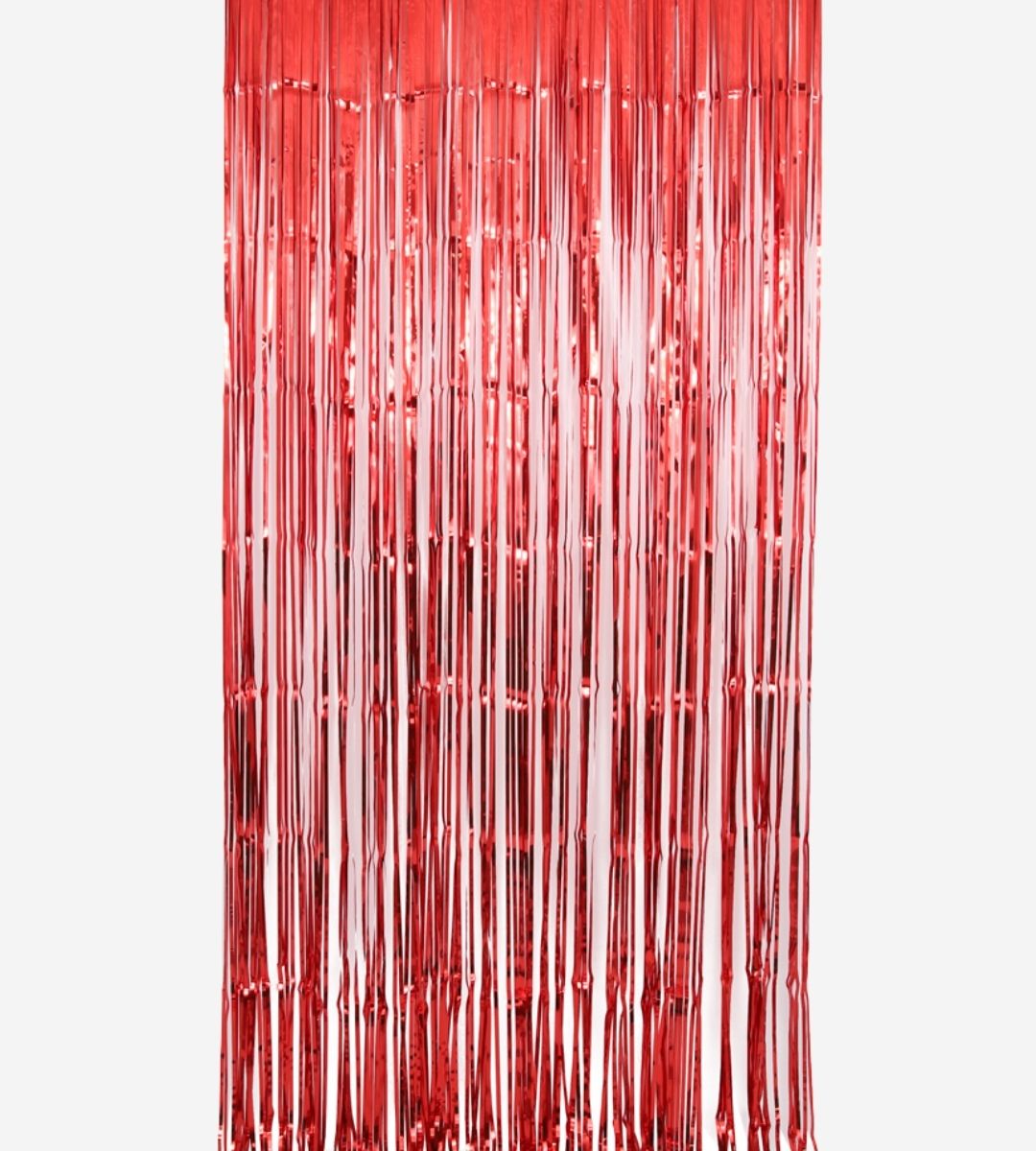 Metallic Red Door Curtain Backdrop