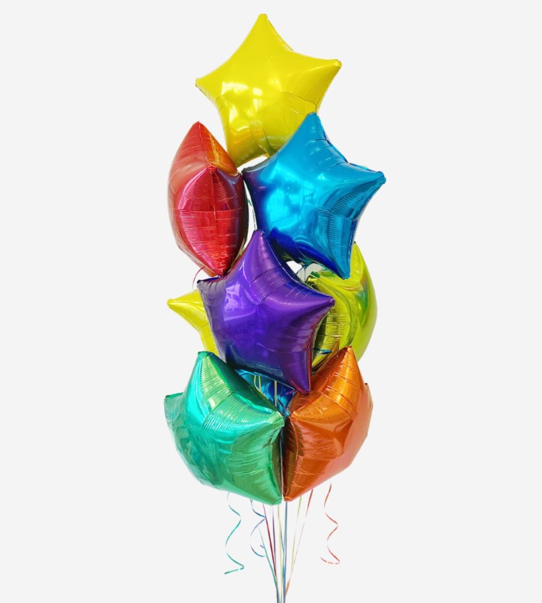 Multicoloured Stars Inflated Balloon Bouquet