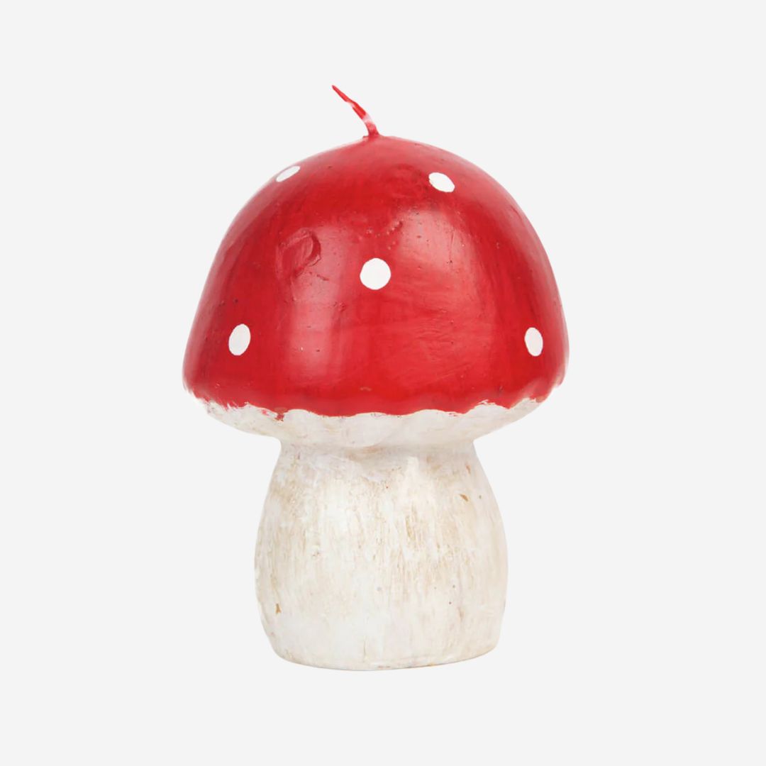 Midnight Forest Red Mushroom Candle