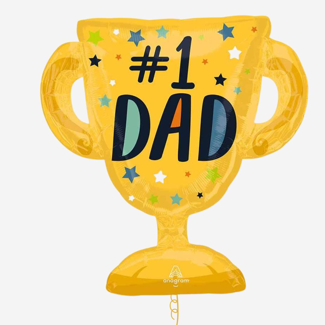 #1 Dad Trophy Inflated Foil Balloon