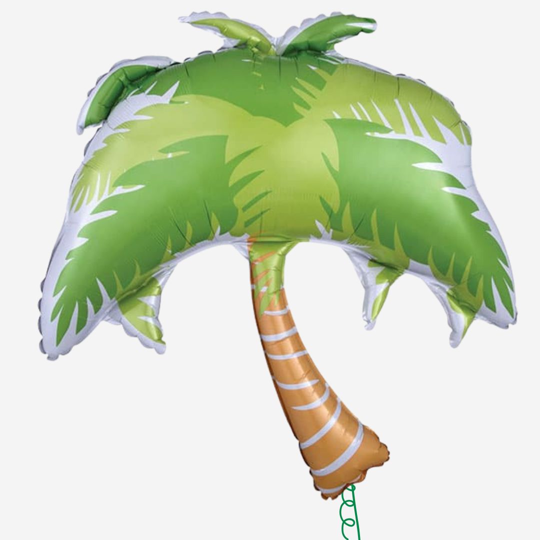 Summer Scene Palm Tree Shape Inflated Foil Balloon