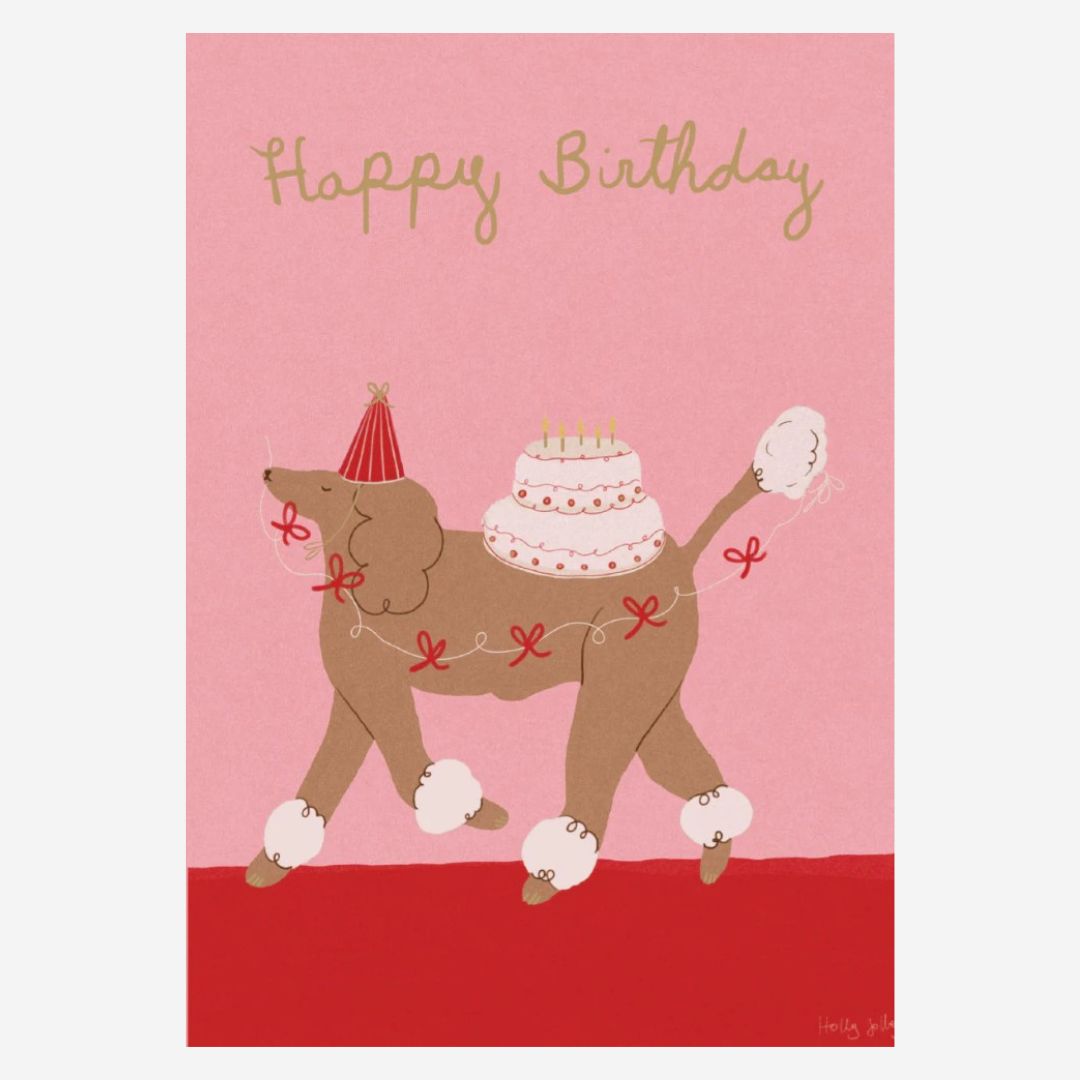 Birthday Poodle Happy Birthday Card