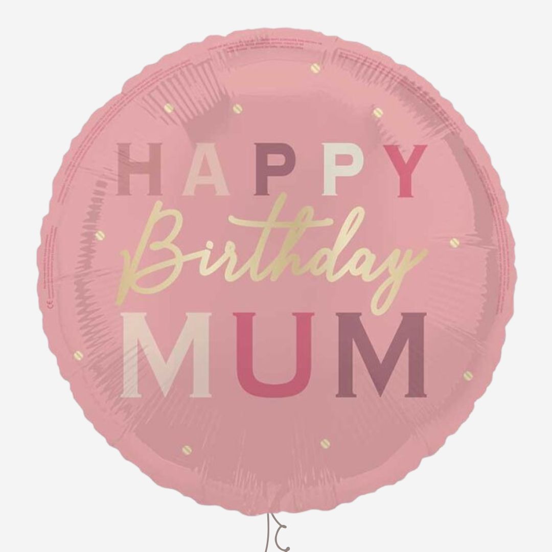 Happy Birthday Mum inflated Foil Balloon