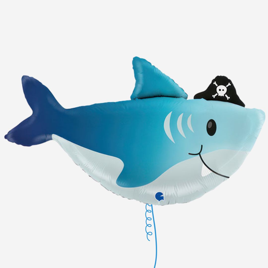 Blue Shark Shape Balloon Inflated Foil Balloon