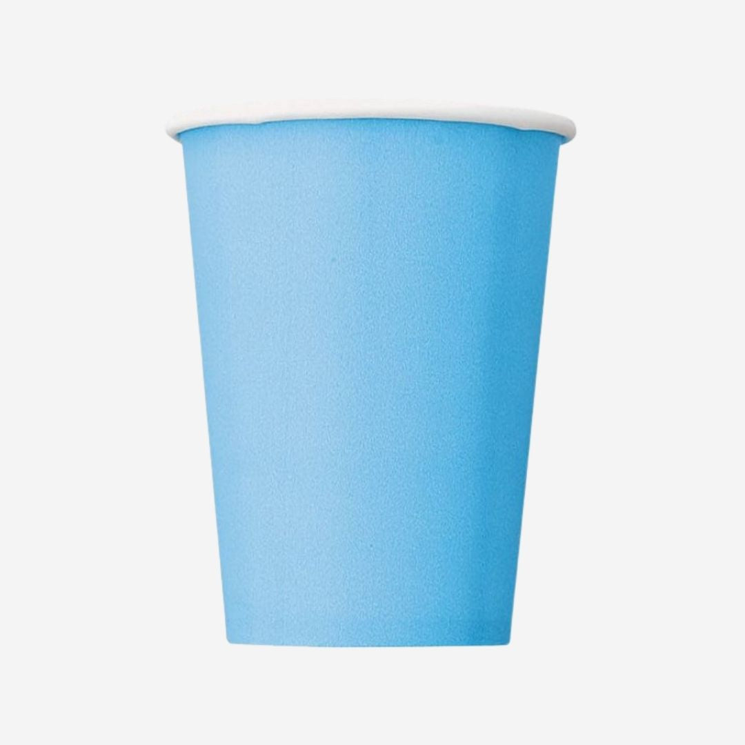 Powder Blue Paper Cups (14 Pack)