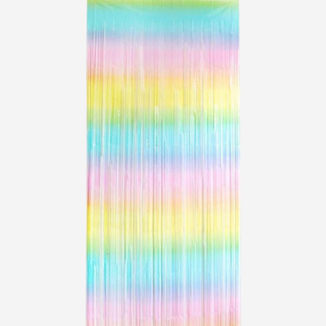 Pastel Rainbow Foil Door Curtain Backdrop