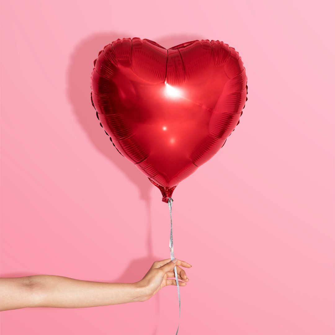 Red Heart Inflated Balloon