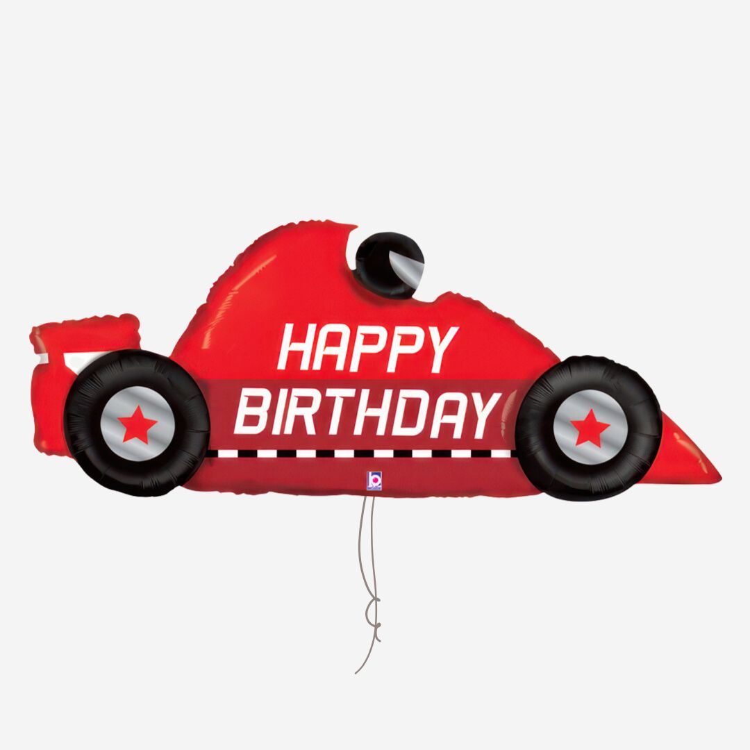 Race Car Birthday Inflated Foil Balloon