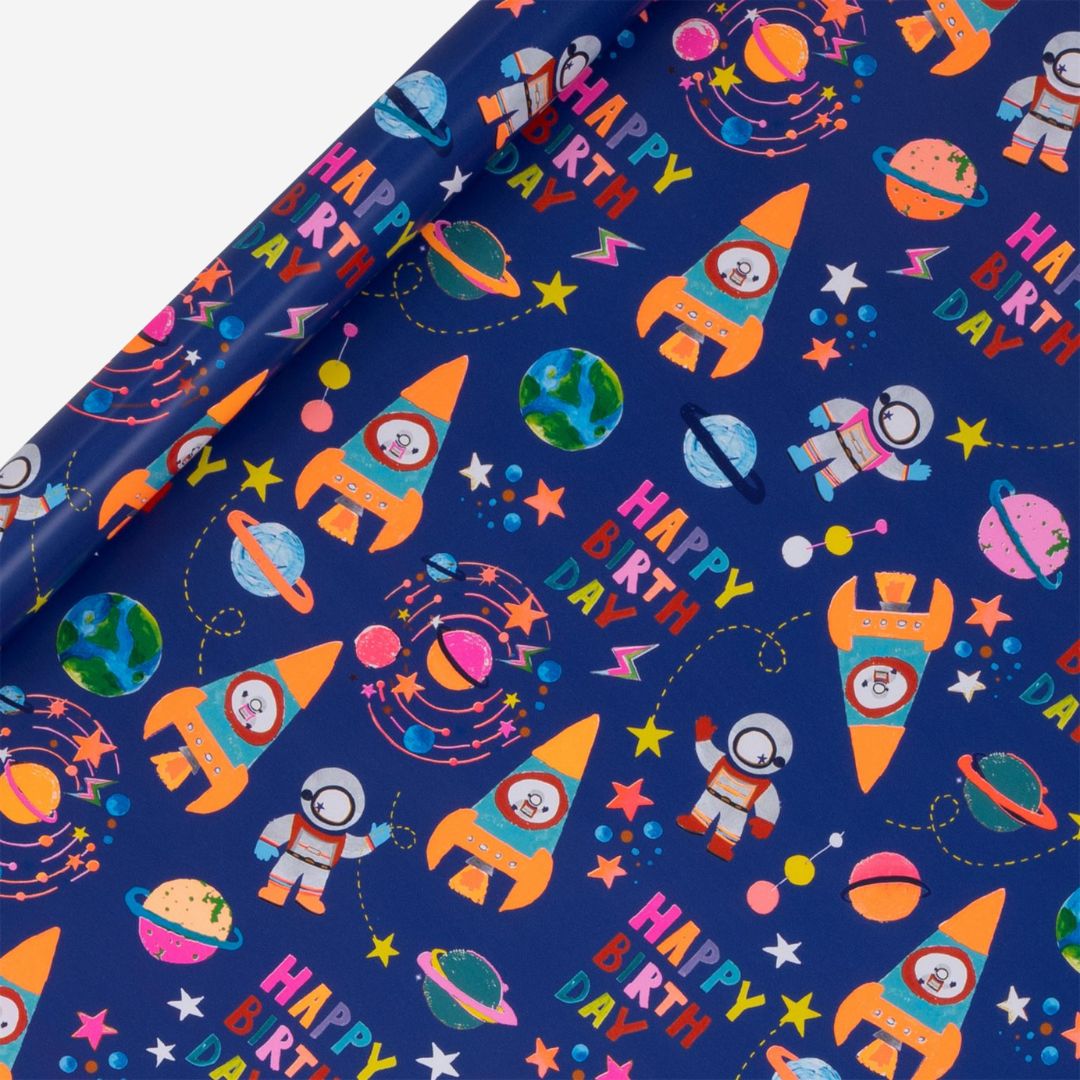 Rocket Boy Wrapping Paper Roll by Paper Salad