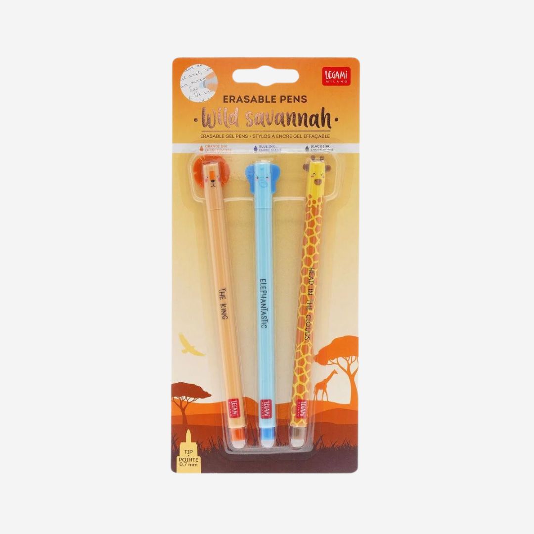 LEGAMI Set of 3 Erasable Christmas Gel Pens – Christmas Edition