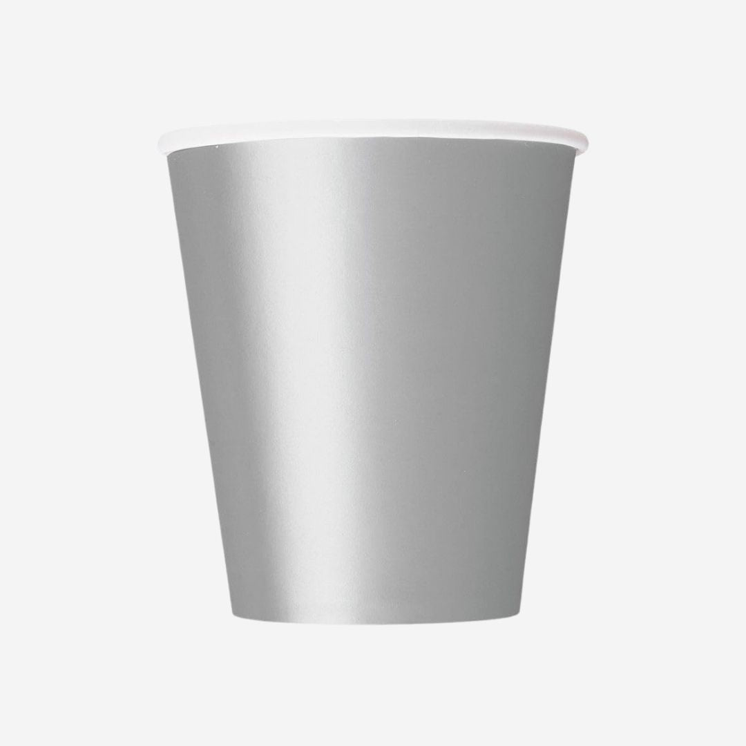 Silver Paper Cups (14 Pack)