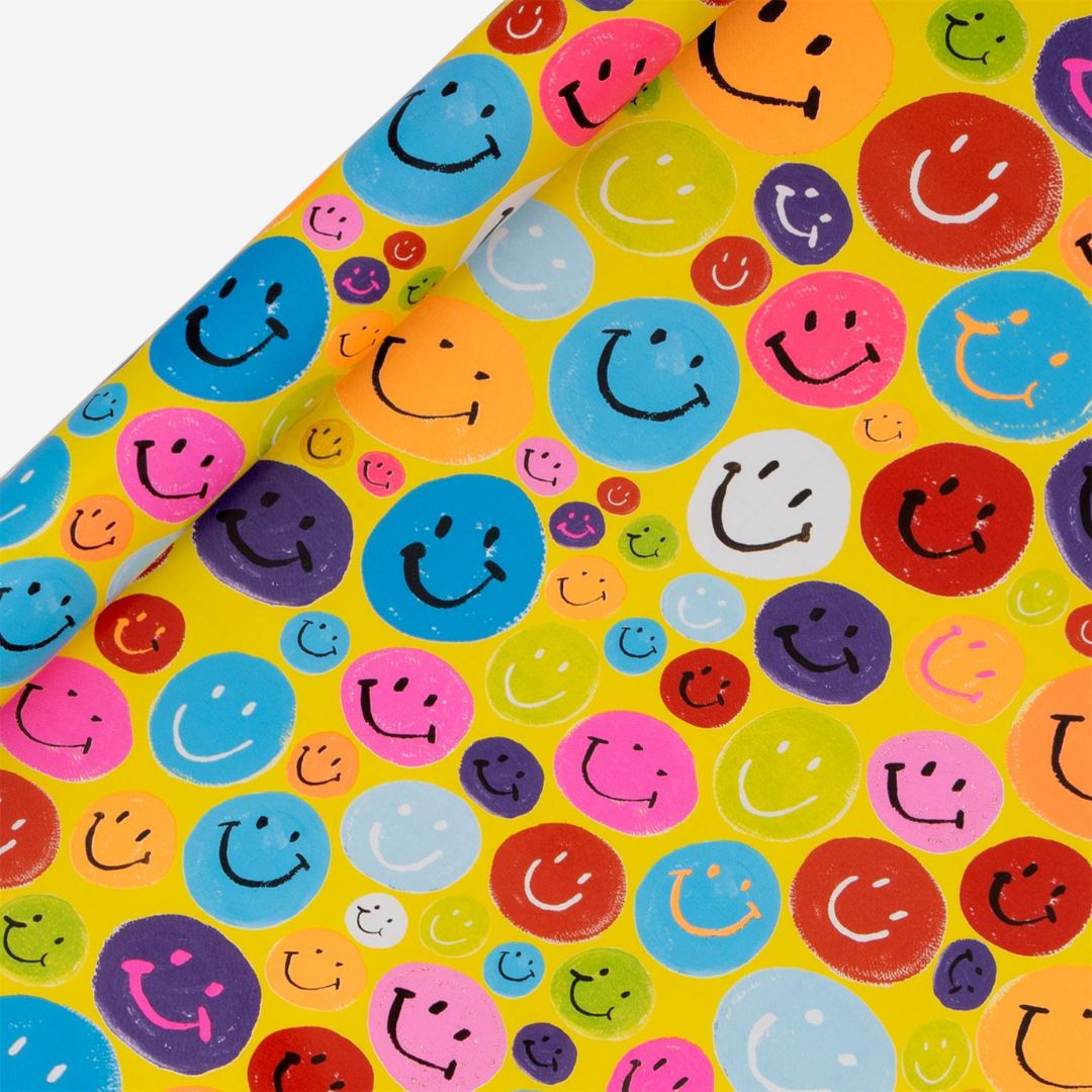 Smiley Faces Wrapping Paper Roll by Paper Salad